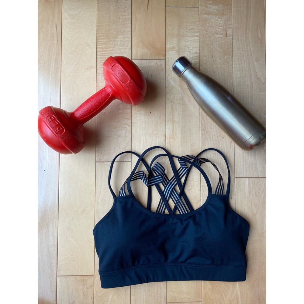 Victoria’s Secret Black Cross Back Sport Bra (M)